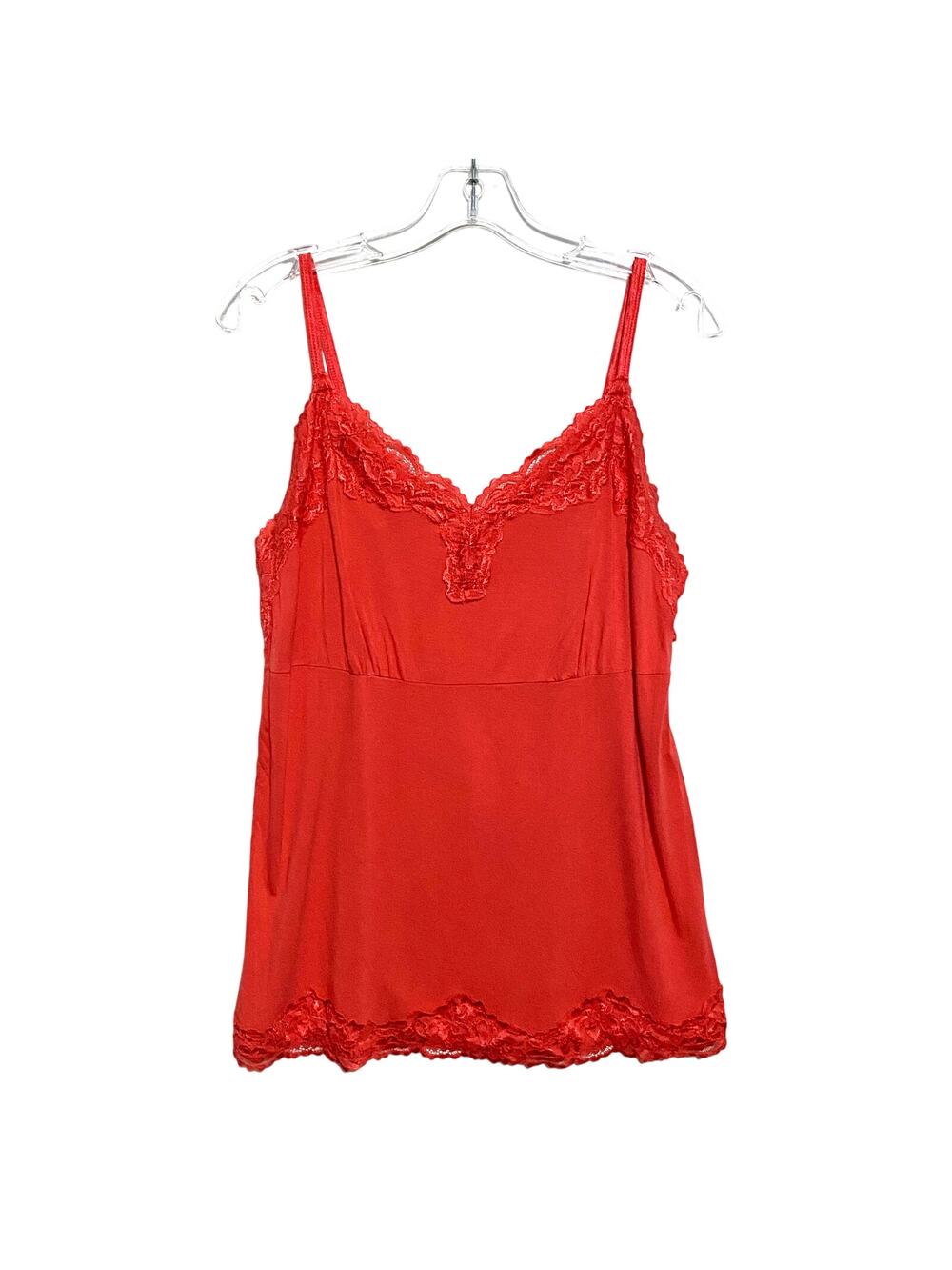 Lane Bryant Lace Trim Camisole Tank Top 14/16 Coquette Fairy Y2K Layering Dainty